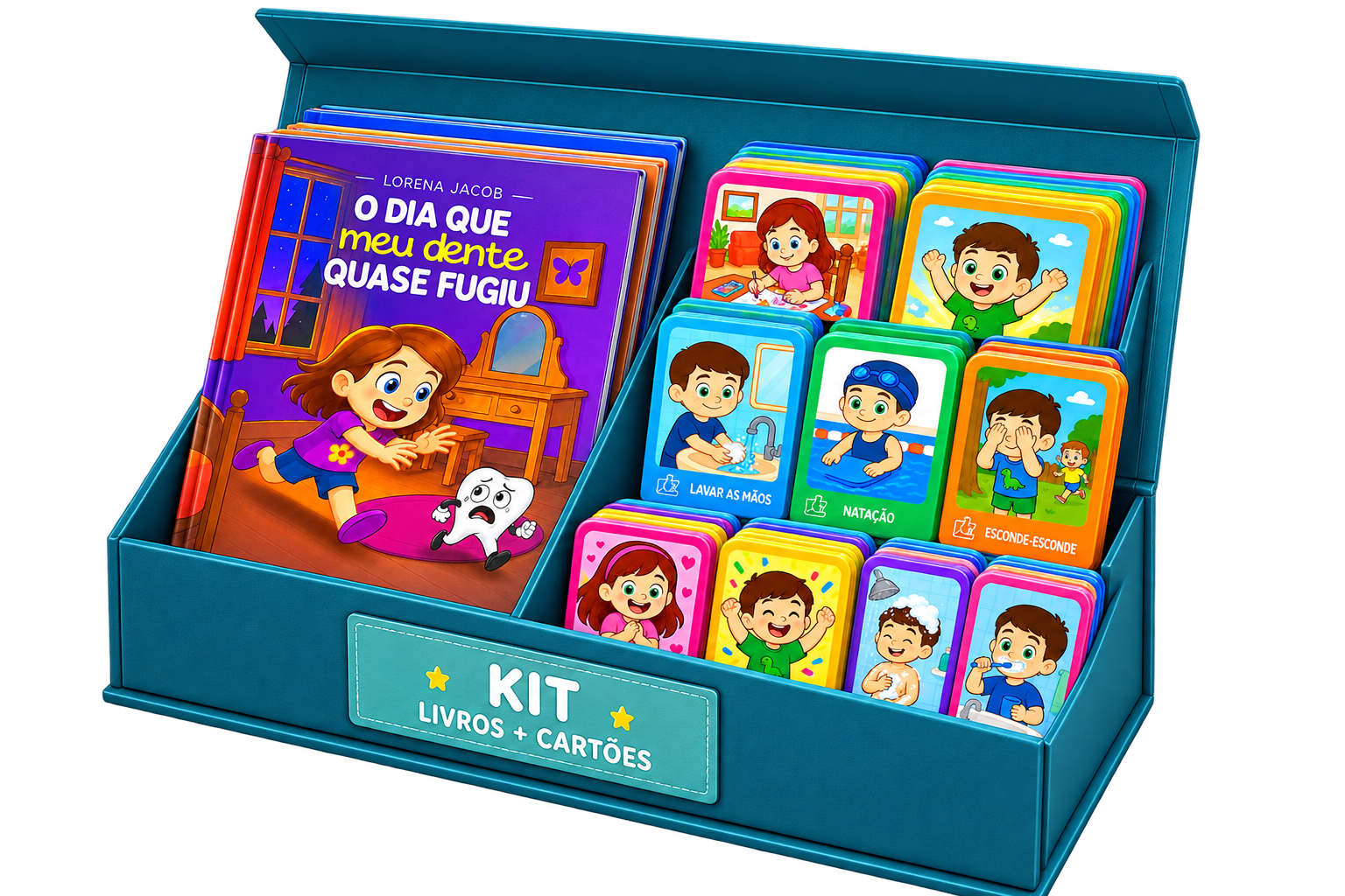 Kit de livros e cartões
