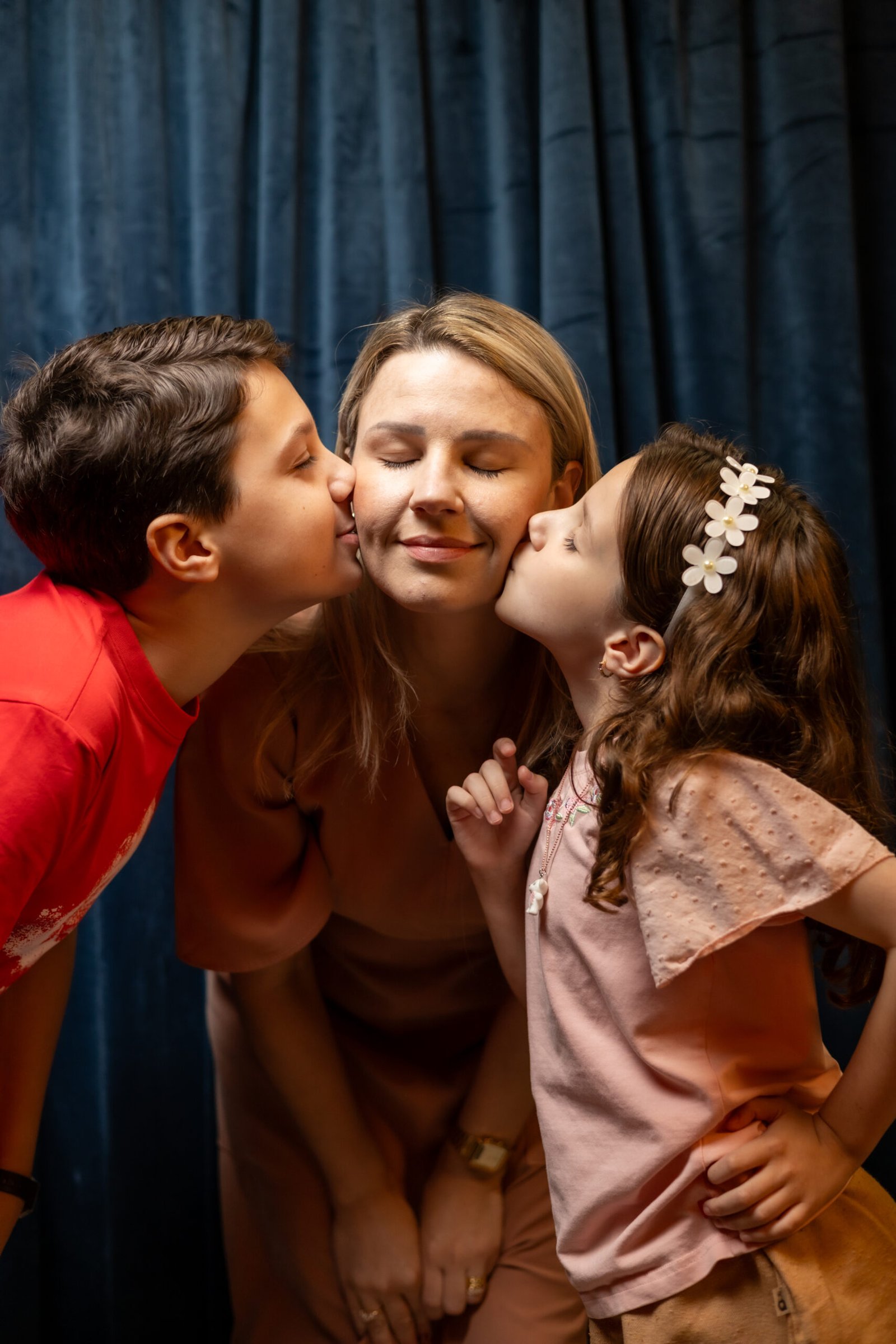 Lorena Jacob com os filhos