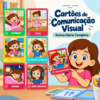 Cartões de Comunicação Visual para Meninas - Rotina Diária Completa